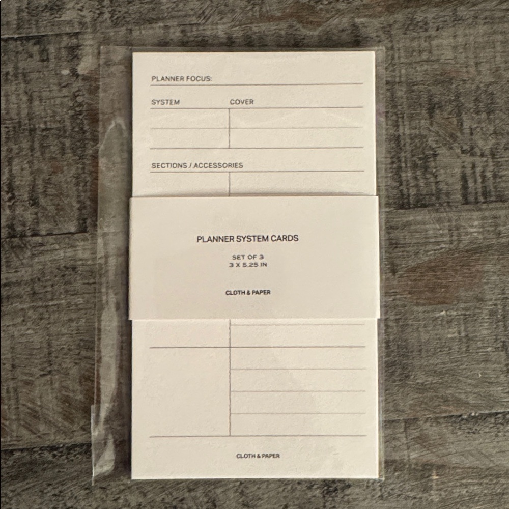 🏷️ NWT Cloth & Paper Planner System Cards - Picture 2 of 3